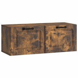 Meuble TV mural Chêne fumé 78,5 x 31 x 30 cm Bois d'ingénierie 620769620769