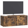 Meuble TV mural Chêne fumé 78,5 x 31 x 30 cm Bois d'ingénierie 620769620769