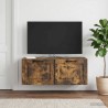 Meuble TV mural Chêne fumé 78,5 x 31 x 30 cm Bois d'ingénierie 620769620769