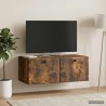 Meuble TV mural 78,5 x 41 x 30 cm Chêne fumé Bois d'ingénierie 620770620770