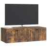 Meuble TV mural Chêne fumé 98 x 41 x 30 cm Bois d'ingénierie 620772620772