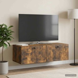 Meuble TV mural Chêne fumé 98 x 41 x 30 cm Bois d'ingénierie 620772620772
