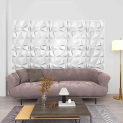 Panneaux muraux 24 pcs Blanc Diamant 50 x 50 cm Mousse XPS 620773620773
