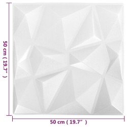 Panneaux muraux 24 pcs Blanc Diamant 50 x 50 cm Mousse XPS 620773620773