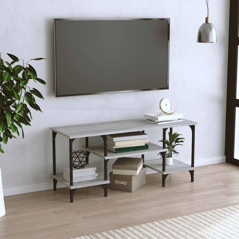 Meuble TV sonoma gris 102x35x45,5 cm bois d'ingénierie 620775620775