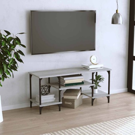 Meuble TV sonoma gris 102x35x45,5 cm bois d'ingénierie 620775620775