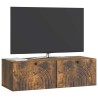 Meuble TV mural Chêne fumé 99 x 41 x 30 cm Bois d'ingénierie 620776620776