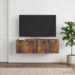 Meuble TV mural Chêne fumé 99 x 41 x 30 cm Bois d'ingénierie 620776620776