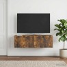 Meuble TV mural Chêne fumé 99 x 41 x 30 cm Bois d'ingénierie 620776620776