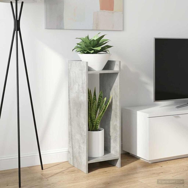 Support de Plante Gris Béton 30 x 30 x 80 cm Bois d’ingénierie 620778620778