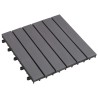 Carreau de terrasse 20 pcs Gris 30 x 30 cm Bois d'acacia 620779620779