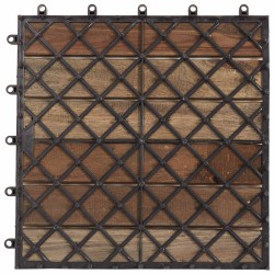 Carreau de terrasse 20 pcs Gris 30 x 30 cm Bois d'acacia 620779620779