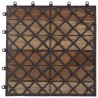 Carreau de terrasse 20 pcs Gris 30 x 30 cm Bois d'acacia 620779620779