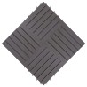 Carreau de terrasse 20 pcs Gris 30 x 30 cm Bois d'acacia 620779620779