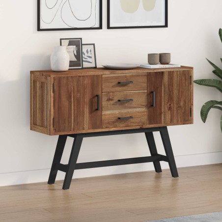 Meuble TV Naturel 110 x 30 x 75 cm Bois de teck massif 620783620783