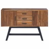 Meuble TV Naturel 110 x 30 x 75 cm Bois de teck massif 620783620783