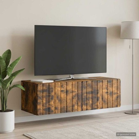 Meuble TV mural 98 x 41 x 30 cm Chêne fumé Bois d'ingénierie 620784620784