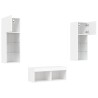 Meuble TV muraux 4 pcs avec lumières LED blanc 620785620785