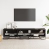 Meuble TV noir 180x34x41 cm bois d'ingénierie 620786620786