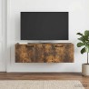 Meuble TV mural Chêne fumé 98 x 41 x 30 cm Bois d'ingénierie 620787620787