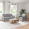 Ensemble de Canapés 2 pcs Gris clair Velours 620790620790