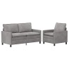 Ensemble de Canapés 2 pcs Gris clair Velours 620790620790
