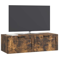 Meuble TV mural Chêne fumé 98 x 41 x 30 cm Bois d'ingénierie 620792620792