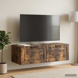 Meuble TV mural Chêne fumé 98 x 41 x 30 cm Bois d'ingénierie 620792620792