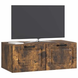 Meuble TV mural Chêne fumé 78,5 x 41 x 30 cm Bois d'ingénierie 620796620796