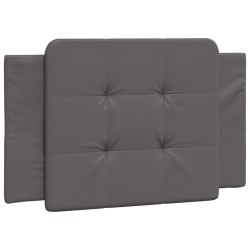 Coussin de tête de lit Zadar gris 80 cm similicuir 620797620797