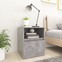 Tables de chevet 2 pcs gris béton 40x40x50 cm bois d'ingénierie 620800620800