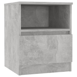 Tables de chevet 2 pcs gris béton 40x40x50 cm bois d'ingénierie 620800620800