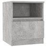 Tables de chevet 2 pcs gris béton 40x40x50 cm bois d'ingénierie 620800620800