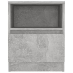 Tables de chevet 2 pcs gris béton 40x40x50 cm bois d'ingénierie 620800620800