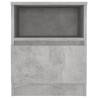 Tables de chevet 2 pcs gris béton 40x40x50 cm bois d'ingénierie 620800620800