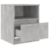 Tables de chevet 2 pcs gris béton 40x40x50 cm bois d'ingénierie 620800620800