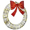 Couronne avec 80 LED Blanc chaud 90 x 90 x 9 cm Rotin 620807620807