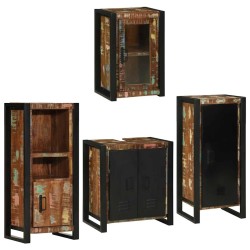 Ensemble de mobilier de salle de bain 4 pcs Bois massif recyclé 620809620809