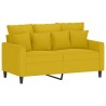 Ensemble de canapés 2 pcs avec coussins Jaune Velours 620812620812