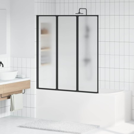 Paravent de douche pliable Noir et Givre Total 132 x 2 x 140 cm 620813620813