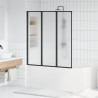Paravent de douche pliable Noir et Givre Total 132 x 2 x 140 cm 620813620813