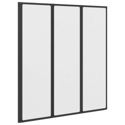 Paravent de douche pliable Noir et Givre Total 132 x 2 x 140 cm 620813620813