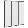 Paravent de douche pliable Noir et Givre Total 132 x 2 x 140 cm 620813620813