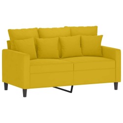 Ensemble de canapés 2 pcs avec coussins Jaune Velours 620814620814