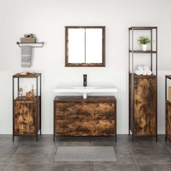 Ensemble de mobilier de salle de bain 3 pcs Chêne fumé 620815620815