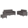Ensemble de canapés 3 pcs avec coussins Gris Similicuir 620816620816