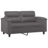 Ensemble de canapés 3 pcs avec coussins Gris Similicuir 620816620816