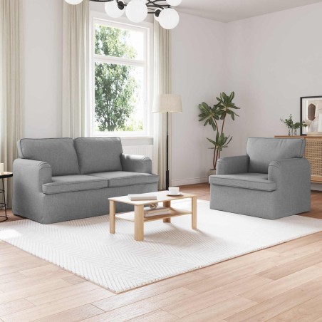 Ensemble de Canapés 2 pcs Gris clair 144 x 80 x 85 cm tissu 620821620821