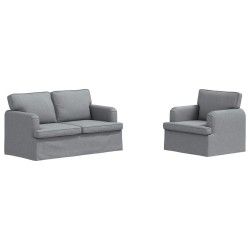 Ensemble de Canapés 2 pcs Gris clair 144 x 80 x 85 cm tissu 620821620821