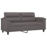 Ensemble de canapés 2 pcs avec coussins gris similicuir 620824620824